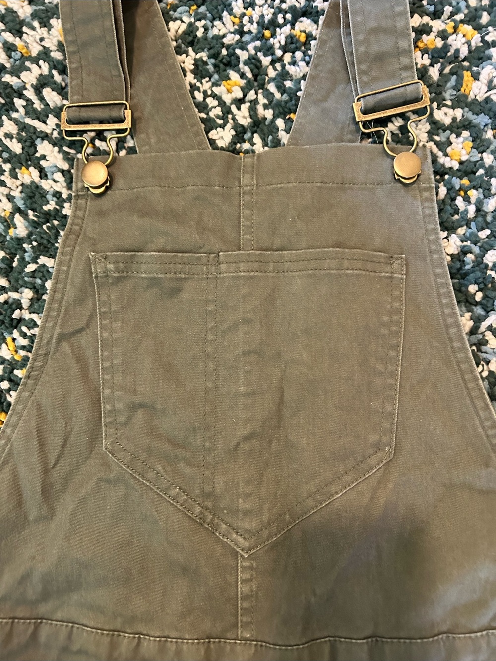 Toad&Co Olive Green Short Women's Overalls - Picture 5 of 8